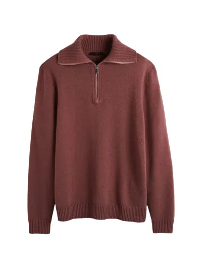 Slowear Half-zip Cashmere Sweater In Brown