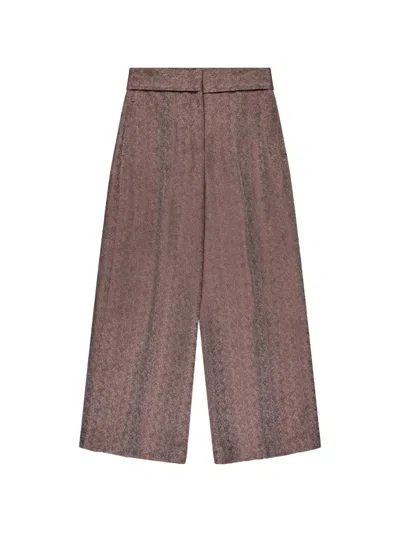 Slowear Herringbone-weave Regular-fit Trousers In Brown