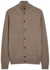 Slowear High-neck Wool Cardigan In Brown