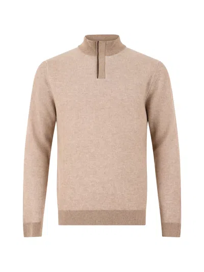 Slowear High-neck Knitted Sweater In Neutral