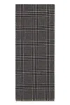 Slowear Check-pattern Fringed Scarf In Gray