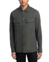 Slowear Ice Cotton Crepe Twill Pocket Overshirt In Green