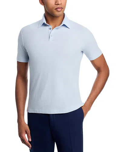 Slowear Ice Cotton Short Sleeve Polo Shirt In Gray