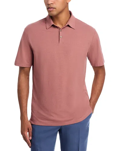 Slowear Ice Cotton Short Sleeve Polo Shirt In Pink