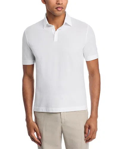 Slowear Ice Cotton Short Sleeve Polo Shirt In White