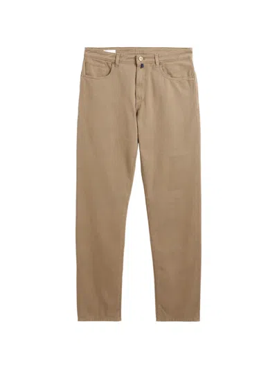 Slowear Incotex Blue Division Straight-leg Trousers In Brown