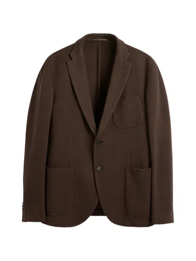 Slowear Incotex Hopsack Slim-fit Blazer In Brown
