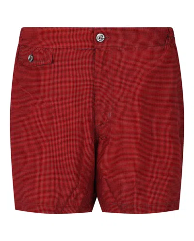 Slowear Incotex Mare Swim Trunks In Red