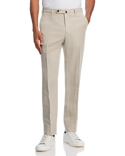 Slowear Incotex Regular Fit Linen & Cotton Garment-dyed Chinolino Pants In Neutral