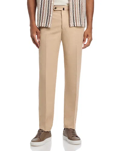 Slowear Incotex Regular Fit Linen & Cotton Garment-dyed Chinolino Pants In Nude