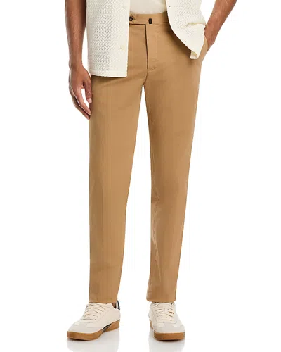 Slowear Incotex Royal Batavia Regular Fit Garment Dyed Stretch Cotton Pants In Brown