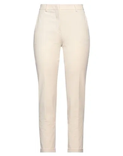 Slowear Incotex Woman Pants Beige Size 10 Cotton, Elastane