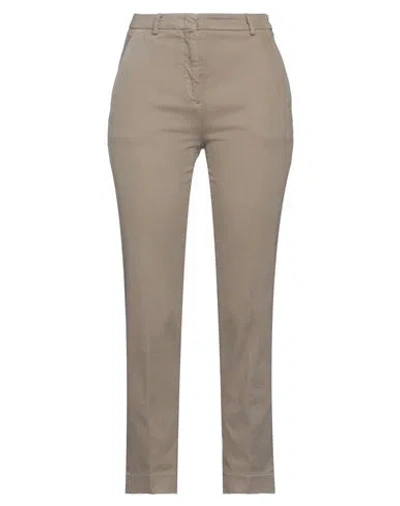 Slowear Incotex Woman Pants Khaki Size 2 Cotton, Elastane In Beige