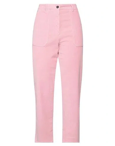 Slowear Incotex Woman Pants Pink Size 8 Cotton, Elastane