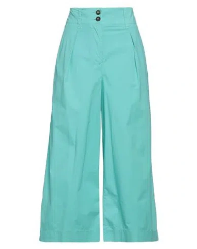 Slowear Incotex Woman Pants Turquoise Size 8 Cotton, Elastane In Blue