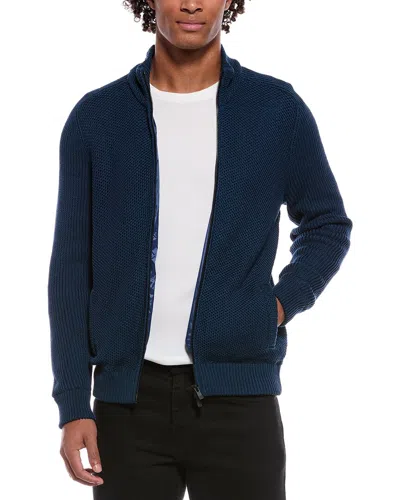 Slowear Knit Bomber Jacket In Blue