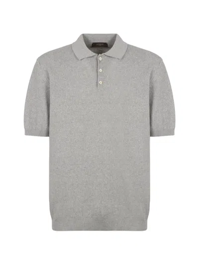 Slowear Knit Polo In Gray