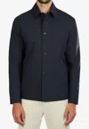 Slowear Linen Button-up Overshirt In Blue