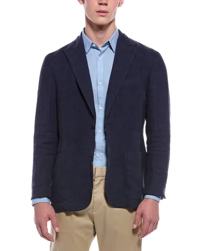 Slowear Linen Sportscoat In Blue