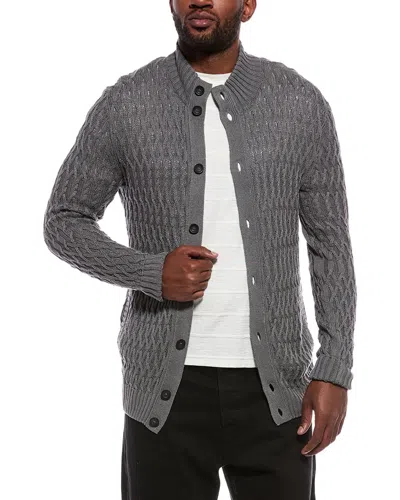 Slowear Linen-blend Cardigan In Gray