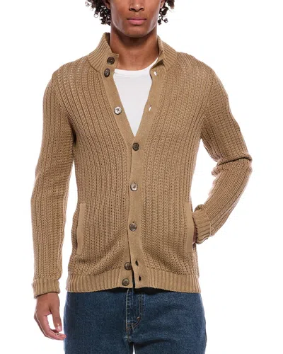 Slowear Linen-blend Cardigan Sweater In Neutral