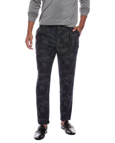 Slowear Incotex Linen-blend Single Pleat Regular Fit Pant In Black