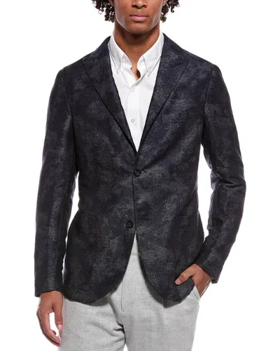 Slowear Linen-blend Sportscoat In Blue