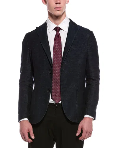 Slowear Linen-blend Sportscoat In Black