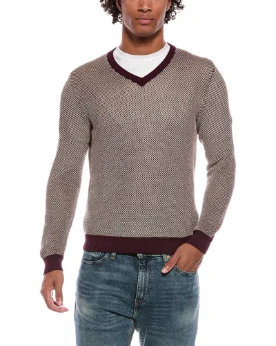 Slowear Linen-blend V-neck Sweater In Brown
