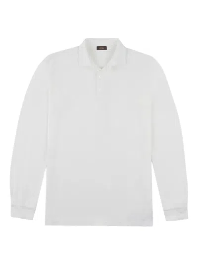 Slowear Long-sleeve Polo Shirt In White
