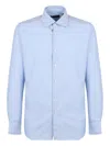 Slowear Long-sleeved Button Shirt In Blue