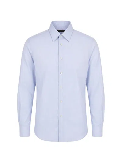 Slowear Long-sleeve Cotton Shirt In Blue