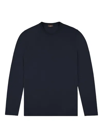 Slowear Long-sleeve Crew-neck T-shirt In Blue