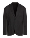 Slowear Man Blazer Charcoal Size 42 Viscose, Polyamide, Polyester, Elastane In Black