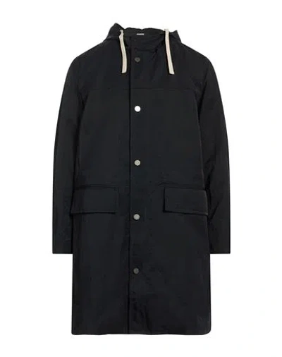 Slowear Man Coat Midnight Blue Size 46 Polyamide In Black