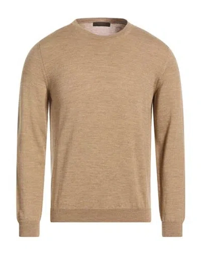 Slowear Man Sweater Beige Size 36 Virgin Wool In Brown