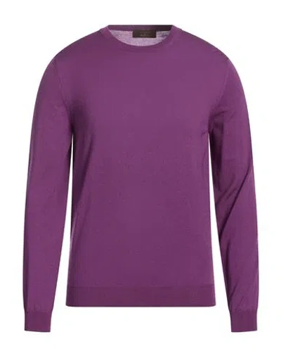 Slowear Man Sweater Mauve Size 36 Virgin Wool, Polyamide In Purple