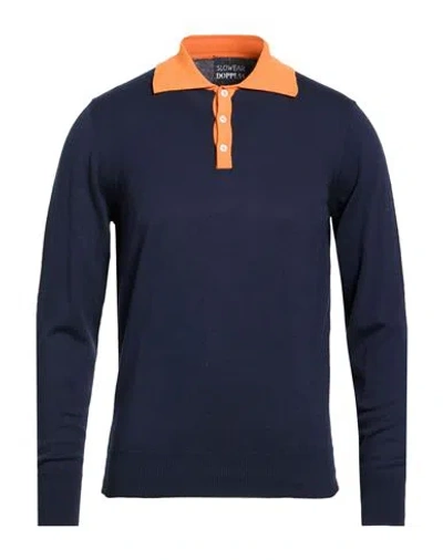 Slowear Man Sweater Midnight Blue Size 40 Cotton