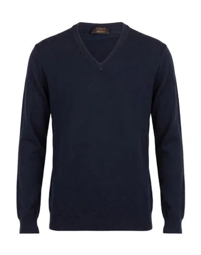 Slowear Man Sweater Midnight Blue Size 40 Virgin Wool, Polyamide