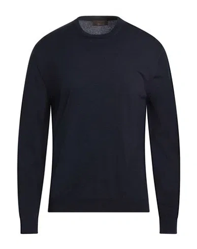 Slowear Man Sweater Navy Size 36 Virgin Wool, Polyamide In Multi