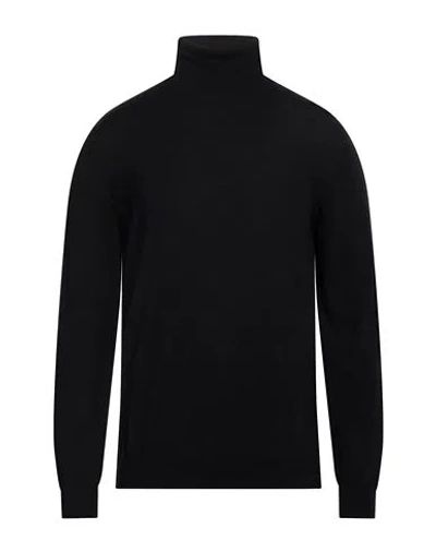 Slowear Man Turtleneck Black Size 36 Virgin Wool, Polyamide
