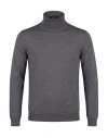 Slowear Man Turtleneck Grey Size 36 Virgin Wool, Polyamide In Multi
