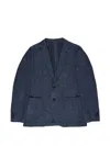 Slowear Mélange-effect Blazer In Blue