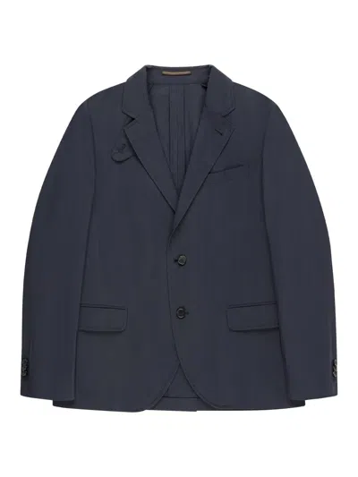 Slowear Men's Canvas Single-breasted Blazer In Blue
