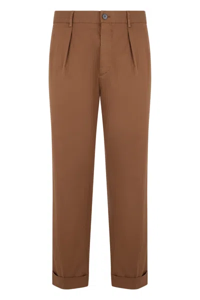 Slowear Men's Straight Leg Chinos In Brown