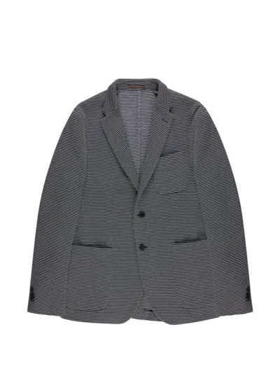 Slowear Micro-patterned Blazer In Blue
