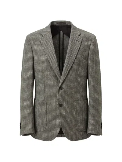 Slowear Micro-patterned Blazer In Gray
