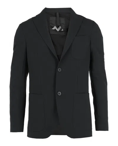 Slowear Montedoro Single-breasted Slim Fit Wool Blazer In Black