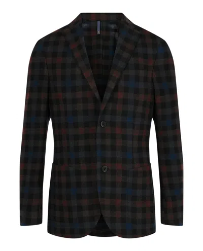 Slowear Montedoro Slim-fit Plaid Blazer In Brown