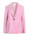 Slowear Woman Blazer Pink Size 8 Virgin Wool In Pink